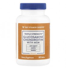 The Vitamin Shoppe, Triple Strength Glucosamine Chondroitin With MSM, 60 Tablets