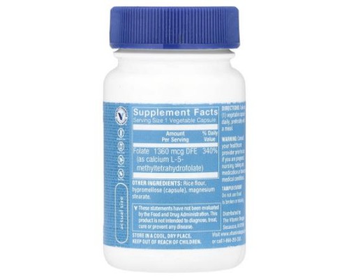 The Vitamin Shoppe, Methyl Folate , 800 mcg , 60 Vegetable Capsules