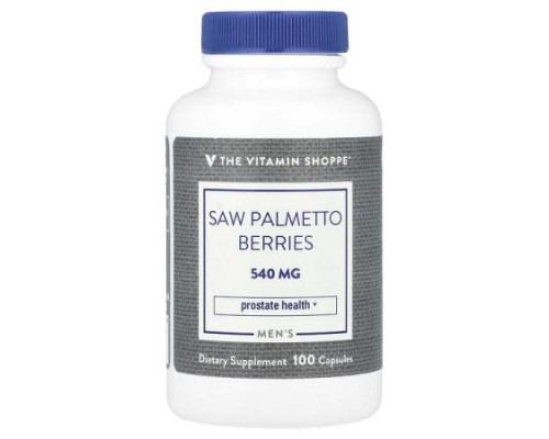 The Vitamin Shoppe, Men's Saw Palmetto Berries, 540 mg, 100 Capsules