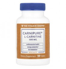 The Vitamin Shoppe, Carnipure® L-Carnitine, 500 mg, 50 Tablets