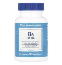 The Vitamin Shoppe, Vitamin B6 , 100 mg, 100 Vegetable Capsules