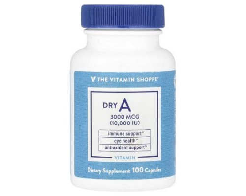 The Vitamin Shoppe, Dry A, 3,000 mcg (10,000 IU), 100 Capsules
