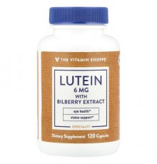 The Vitamin Shoppe, Lutein With Bilberry Extract, 120 Capsules