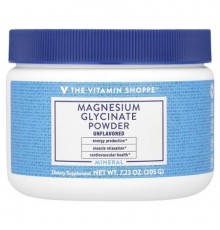 The Vitamin Shoppe, Magnesium Glycinate Powder, Unflavored, 7.23 oz (205 g)