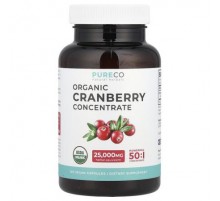 Pure Co., Organic Cranberry Concentrate, 500 mg, 120 Vegan Capsules
