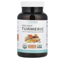 Healths Harmony, Organic Turmeric with Ginger & Black Pepper, 120 Vegan Capsules