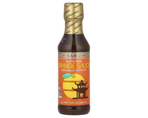 San-J, Orange Sauce, Asian Glaze & Stir-Fry, Gluten Free, 10 fl oz (296 ml)