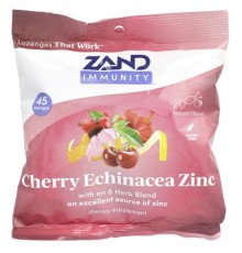 Zand, Immunity, Cherry Echinacea Zinc, Natural, 45 Lozenges