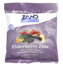 Zand, Immunity, Elderberry Zinc, Natural, 45 Lozenges