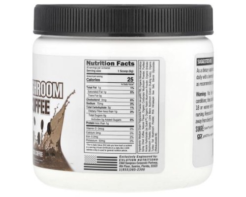 EVLution Nutrition, Mushroom Coffee, Iced Coffee, 4.2 oz (120 g) EVLution Nutrition, Mushroom Coffee, Iced Coffee, 4.2 oz (120 g)