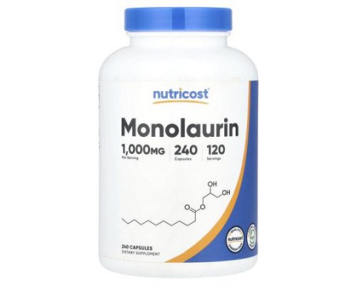 Nutricost, Monolaurin, 240 Capsules (500 mg per Capsule) Nutricost, Monolaurin, 240 Capsules (500 mg per Capsule)