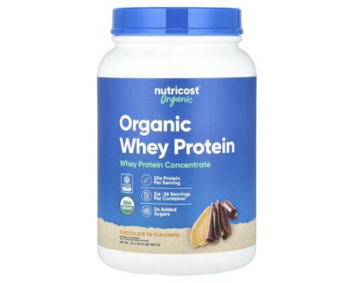 Nutricost, Organic Whey Protein, Chocolate PB, 2 lb (907 g)