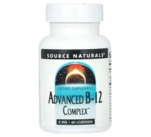 Source Naturals, Advanced B-12 Complex, 5 mg, 60 Lozenges