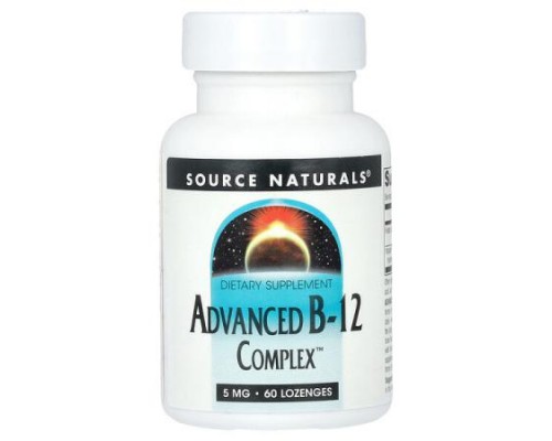 Source Naturals, Advanced B-12 Complex, 5 mg, 60 Lozenges