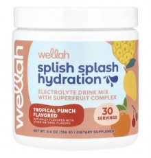 Wellah, Splish Splash Hydration, Tropical Punch, 5.6 oz (156 g)