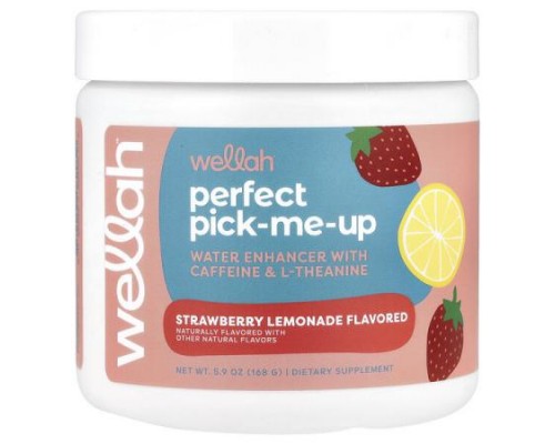 Wellah, Perfect Pick-Me-Up, Strawberry Lemonade, 5.9 oz (168 g) Wellah, Perfect Pick-Me-Up, Strawberry Lemonade, 5.9 oz (168 g)