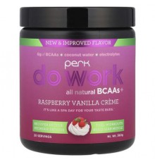Perk Energy, Do Work, All Natural BCAAs+, Raspberry Vanilla Creme, 360 g
