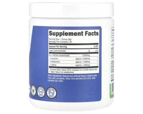 Nutricost, Performance, BCAA, Green Apple , 9.6 oz (270 g)