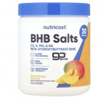 Nutricost, BHB Salts, goBHB®, Peach Mango, 8.9 oz (249 g)