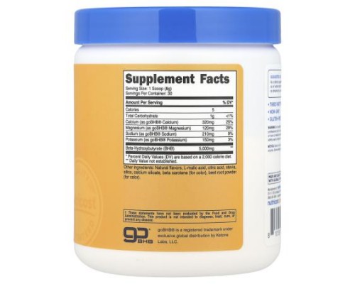 Nutricost, BHB Salts, goBHB®, Peach Mango, 8.9 oz (249 g) Nutricost, BHB Salts, goBHB®, Peach Mango, 8.9 oz (249 g)