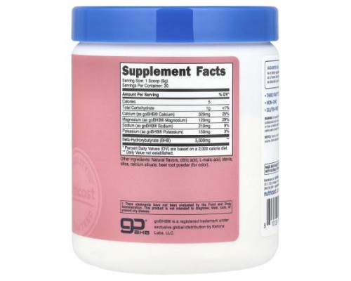 Nutricost, BHB Salts, goBHB®, Strawberry Lemonade, 9.5 oz (267 g) Nutricost, BHB Salts, goBHB®, Strawberry Lemonade, 9.5 oz (267 g)