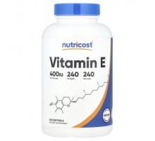 Nutricost, Vitamin E, 180 mg (400 IU), 240 Softgels