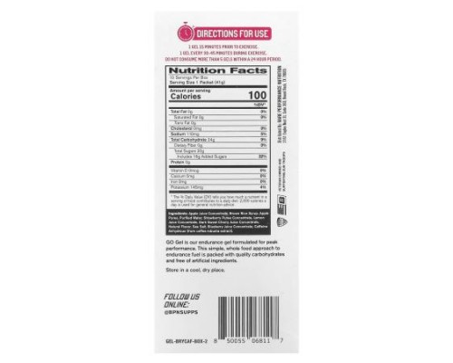 BPN, Go Gel, Mixed Berry CAF, 10 Packets, 1.45 oz (41 g) Each BPN, Go Gel, Mixed Berry CAF, 10 Packets, 1.45 oz (41 g) Each