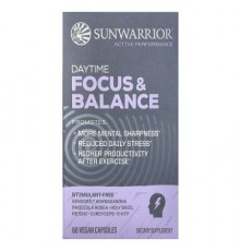 Sunwarrior, Daytime Focus & Balance, 60 Vegan Capsules