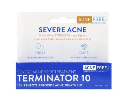 ACNE FREE, Terminator 10, Severe Acne Spot Treatment, 1 fl oz (30 ml)