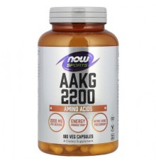NOW Foods, AAKG 2200, 180 Veg Capsules (550 mg per Capsule)