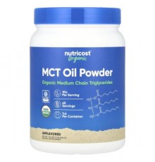 Nutricost, Organic MCT Oil Powder, Unflavored, 16.2 oz (454 g)