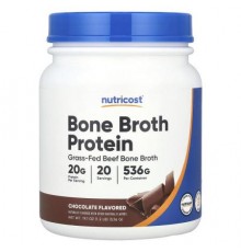Nutricost, Bone Broth Protein, Chocolate, 1.2 lb (536 g)
