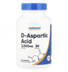 Nutricost, D-Aspartic Acid, 120 Capsules (750 mg per Capsule)