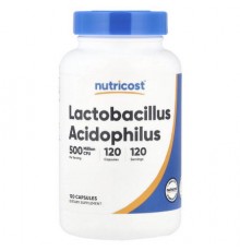 Nutricost, Lactobacillus Acidophilus, 50 mg (500 Million CFU), 120 Capsules
