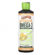 Barlean's, Seriously Delicious®, Plant Based Omega-3 From Algae Oil, Ginger Peach, 630 mg, 16 oz (454 g)