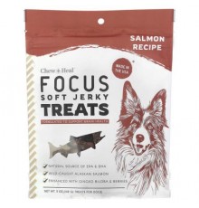Chew + Heal, Focus Soft Jerky Treats, For Dogs, Salmon, 5 oz (142 g)