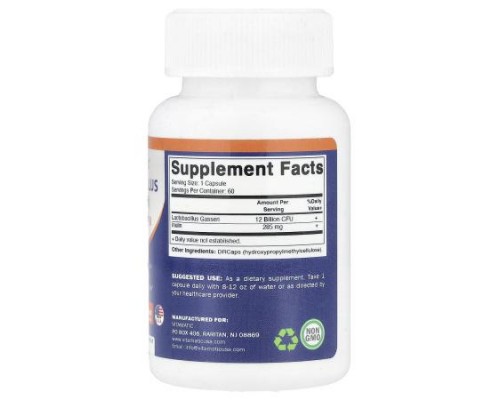 Vitamatic, Lactobacillus Gasseri, 60 DRcaps® Hypromellose Capsules