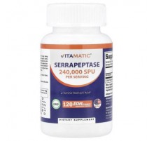 Vitamatic, Serrapeptase, 120 DRcaps® Hypromellose Capsules (120,000 SPU per Capsule)