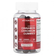 Vitamatic, Cinnamon Chromium Gummies, Natural Cinnamon & Apple Pie, 60 Gummies
