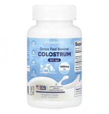 Vitamatic, Grass Fed Bovine Colostrum, 120 Vegetarian Capsules (500 mg per Capsule)