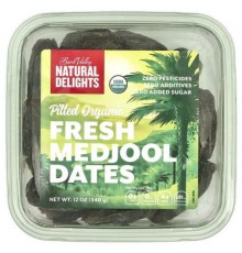 Natural Delights, Pitted Organic Fresh Medjool Dates, 12 oz (340 g)