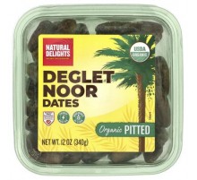 Natural Delights, Deglet Noor Dates, Organic Pitted, 12 oz (340 g)
