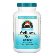 Source Naturals, Wellness Zinc Lozenges™, Peach-Raspberry, 23 mg, 120 Lozenges