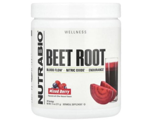 NutraBio, Beet Root, Mixed Berry, 7.4 oz (211 g)