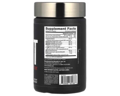 NutraBio, Test, Testosterone Booster, 90 Capsules