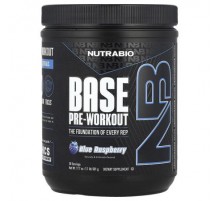 NutraBio, Base Pre-Workout, Blue Raspberry, 1.1 lb (501 g)