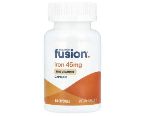 Bariatric Fusion, Iron With Vitamin C, 45 mg, 60 Capsules Bariatric Fusion, Iron With Vitamin C, 45 mg, 60 Capsules