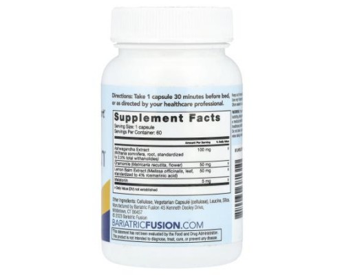 Bariatric Fusion, Sleep Support, 60 Capsules Bariatric Fusion, Sleep Support, 60 Capsules