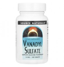 Source Naturals, Vanadyl Sulfate, 10 mg, 100 Tablets