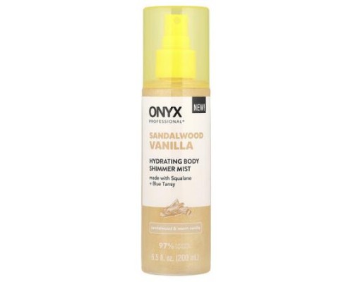 Onyx Professional, Hydrating Body Shimmer Mist, Sandalwood & Warm Vanilla, 6.5 fl oz (200 ml) Onyx Professional, Hydrating Body Shimmer Mist, Sandalwood & Warm Vanilla, 6.5 fl oz (200 ml)